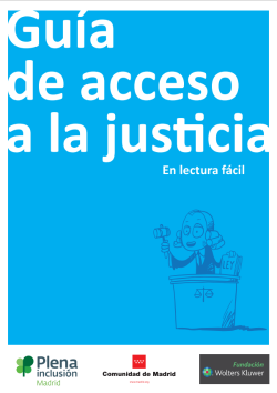 Portada Guía de acceso a la justicia en lectura fácil