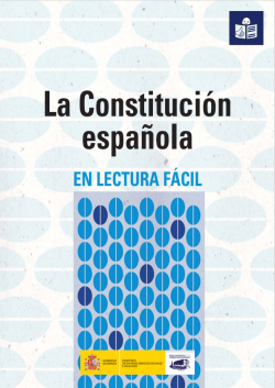 Portada de la Constitución española en lectura fácil
