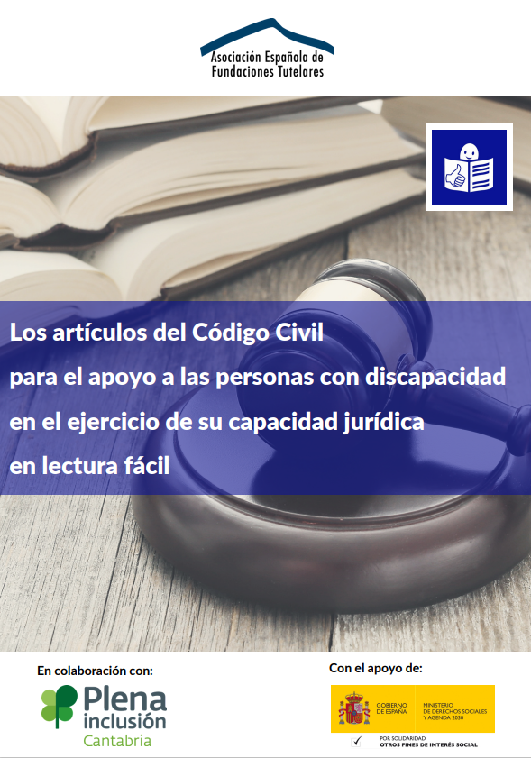 Portada Artículos del Código Civil sobre las medidas de apoyo a las personas con discapacidad para el ejercicio de su capacidad jurídica