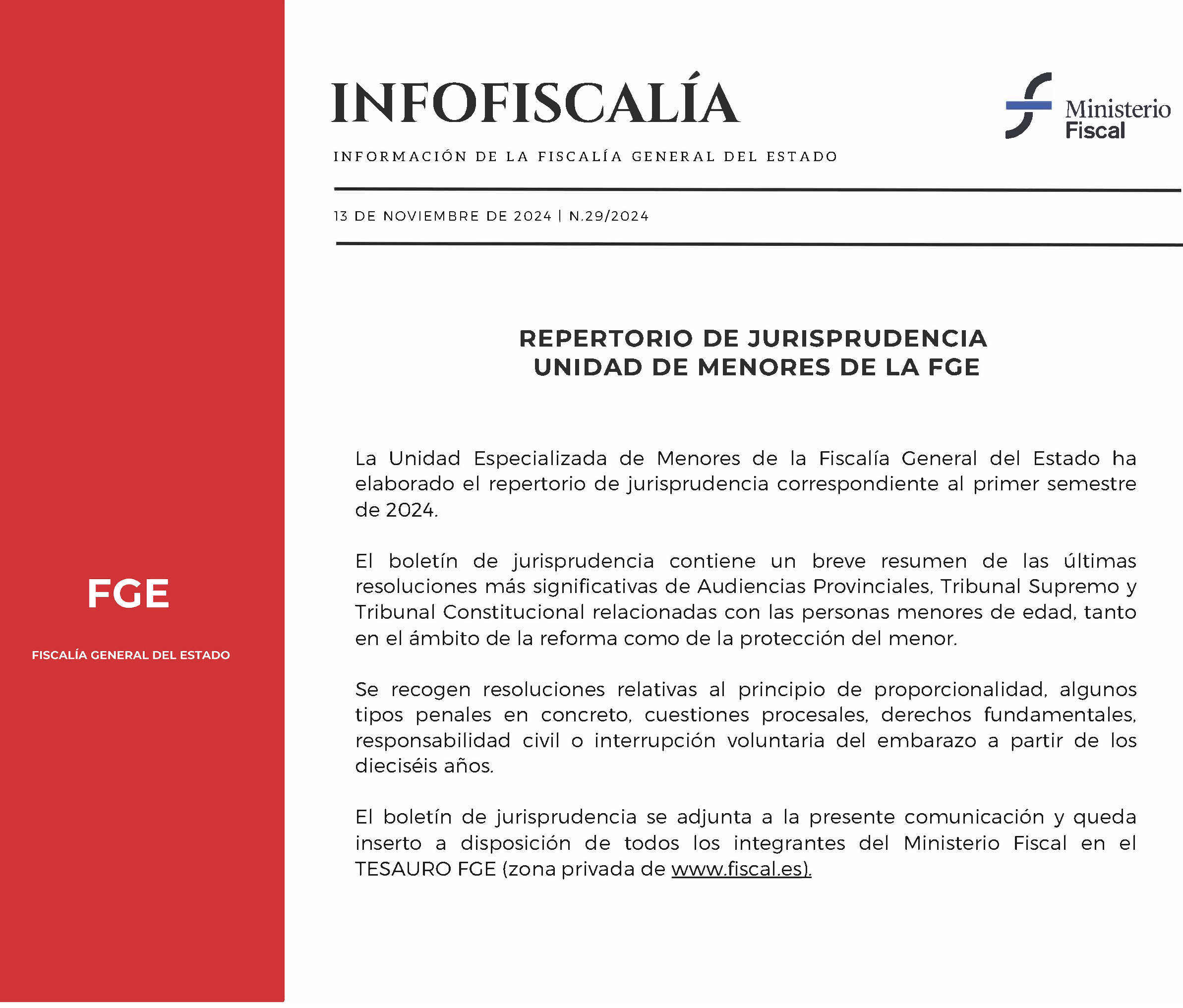 Repertorio de Jurisprudencia Unidad de Menores de la FGE