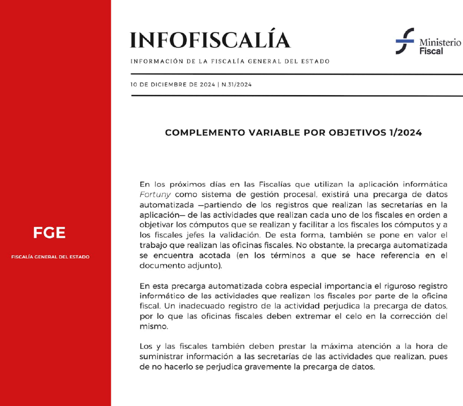 Complemento variable por objetivos 1/2024