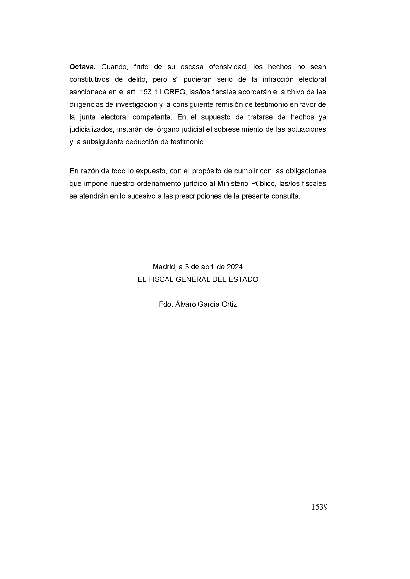 Consulta 2/2024, de 3 de abril