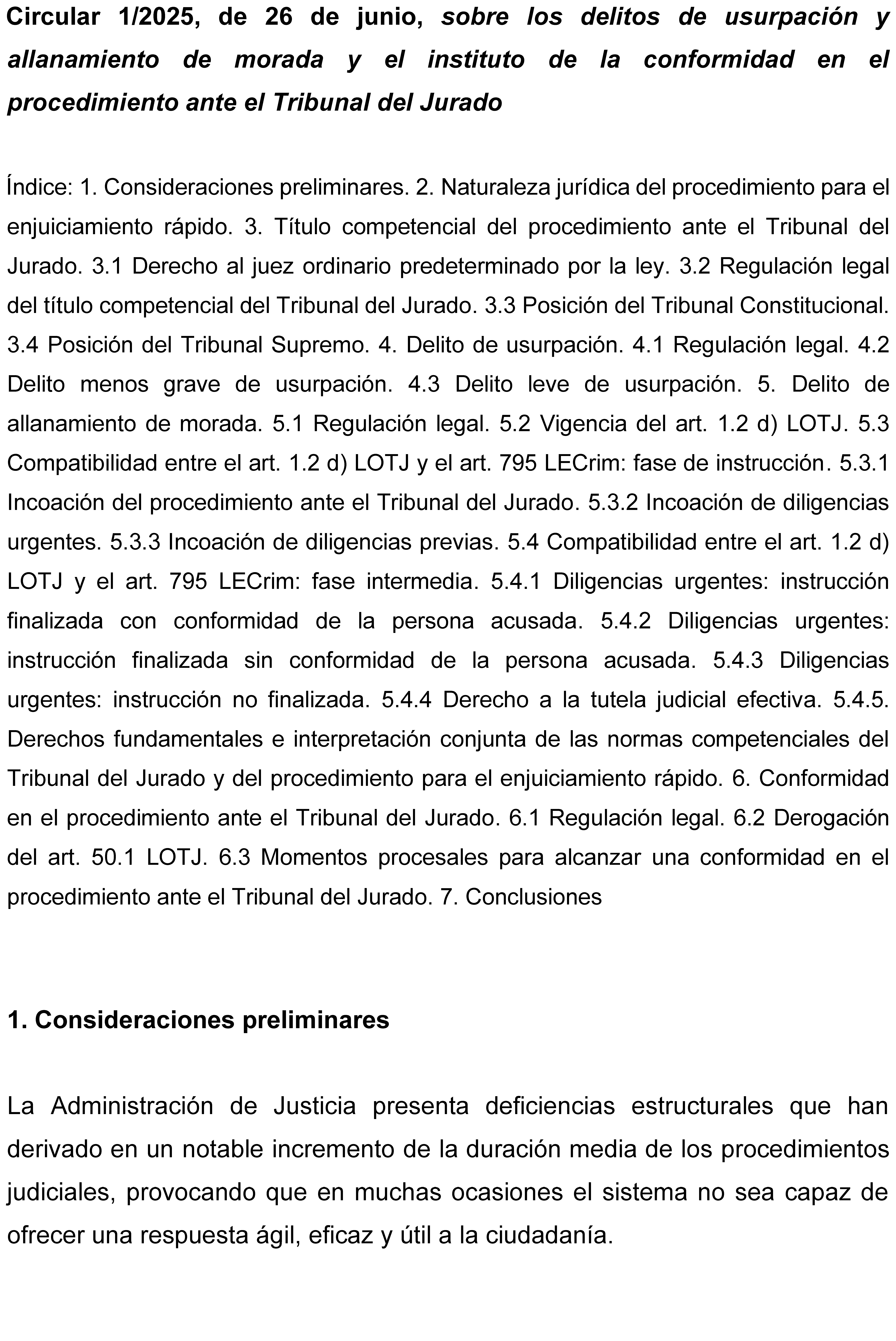 Circular 1/2025, de 26 de junio