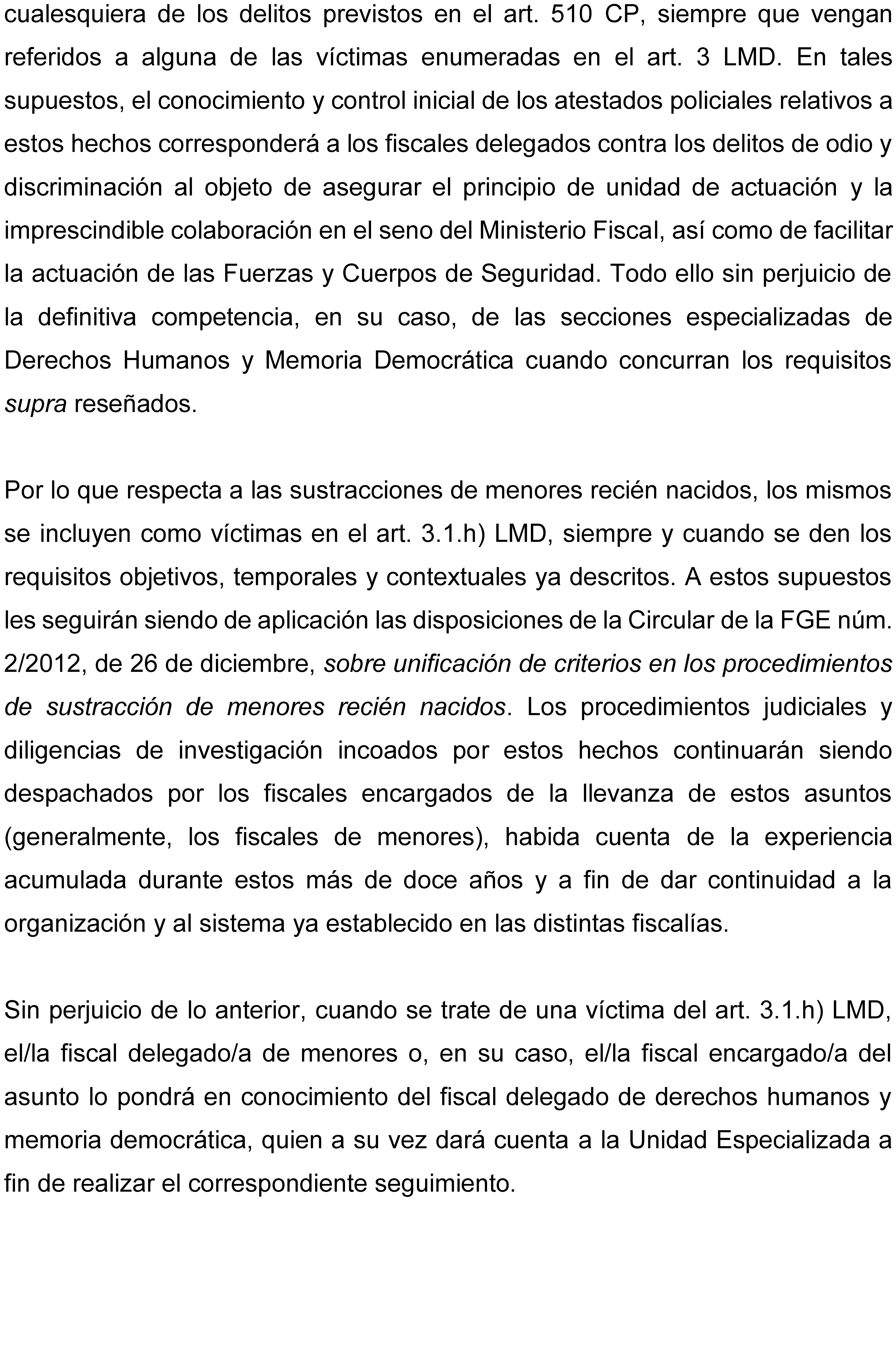 Instrucción 1/2025, de 26 de mayo