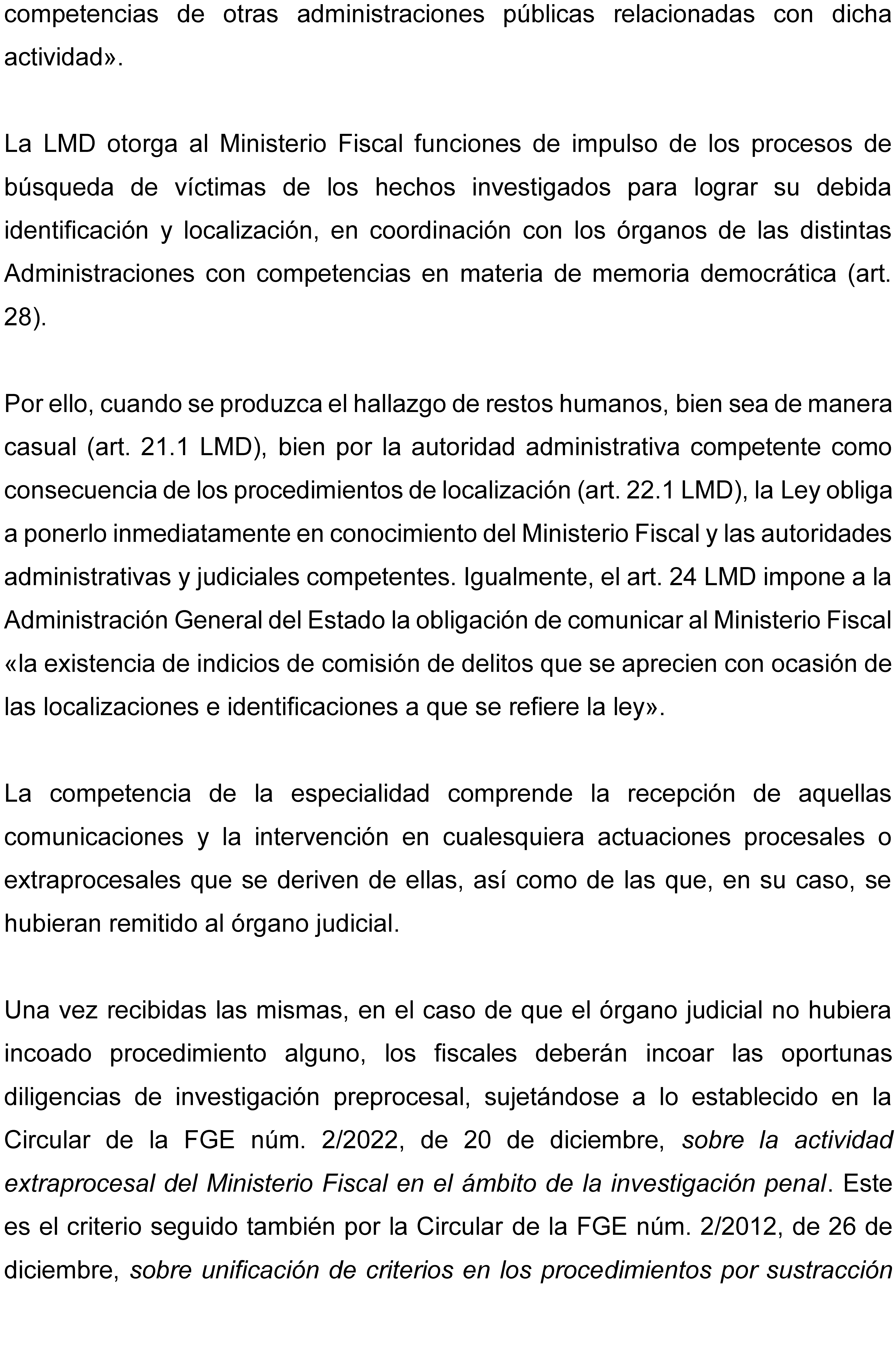 Instrucción 1/2025, de 26 de mayo