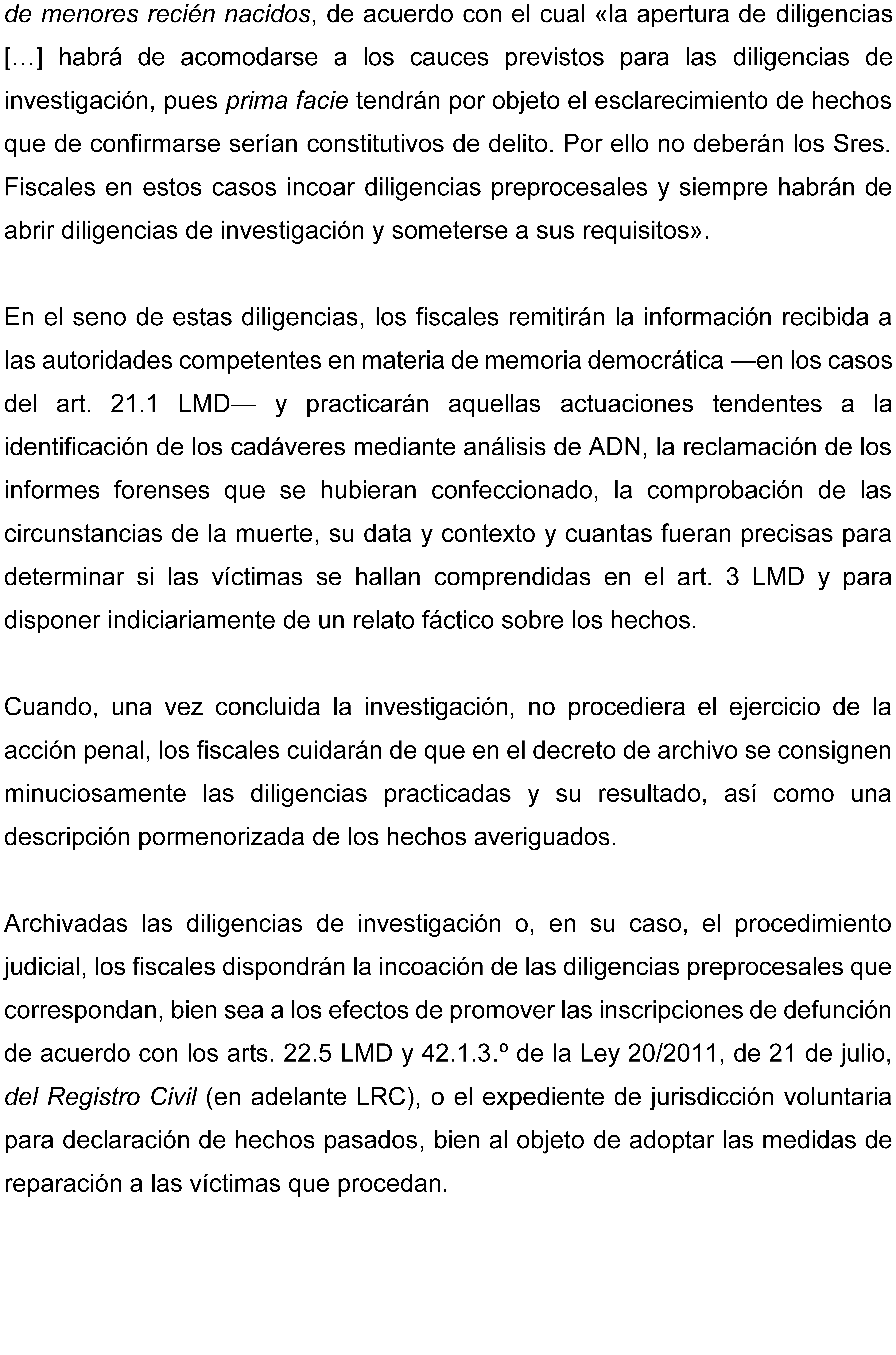 Instrucción 1/2025, de 26 de mayo