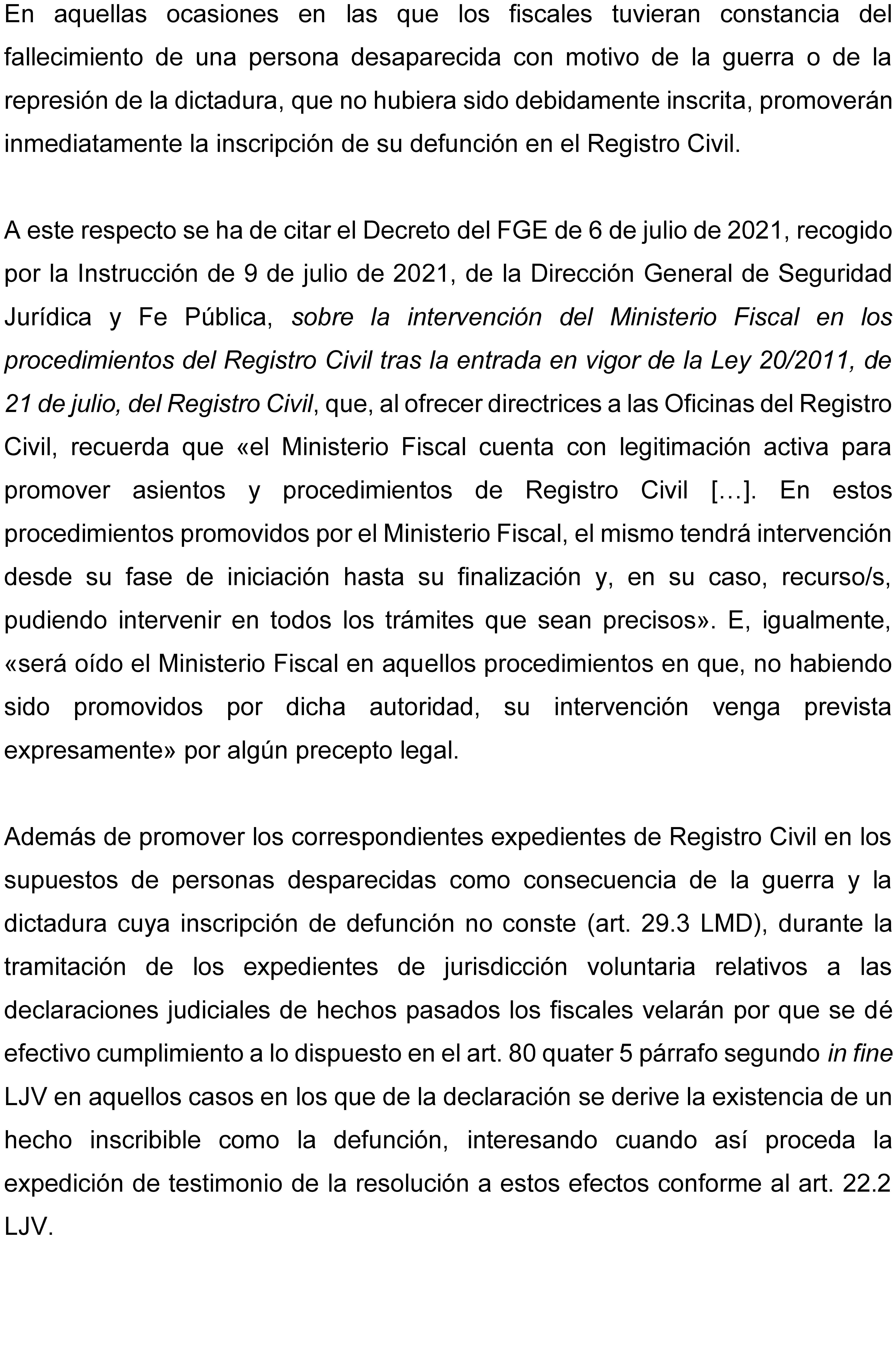 Instrucción 1/2025, de 26 de mayo