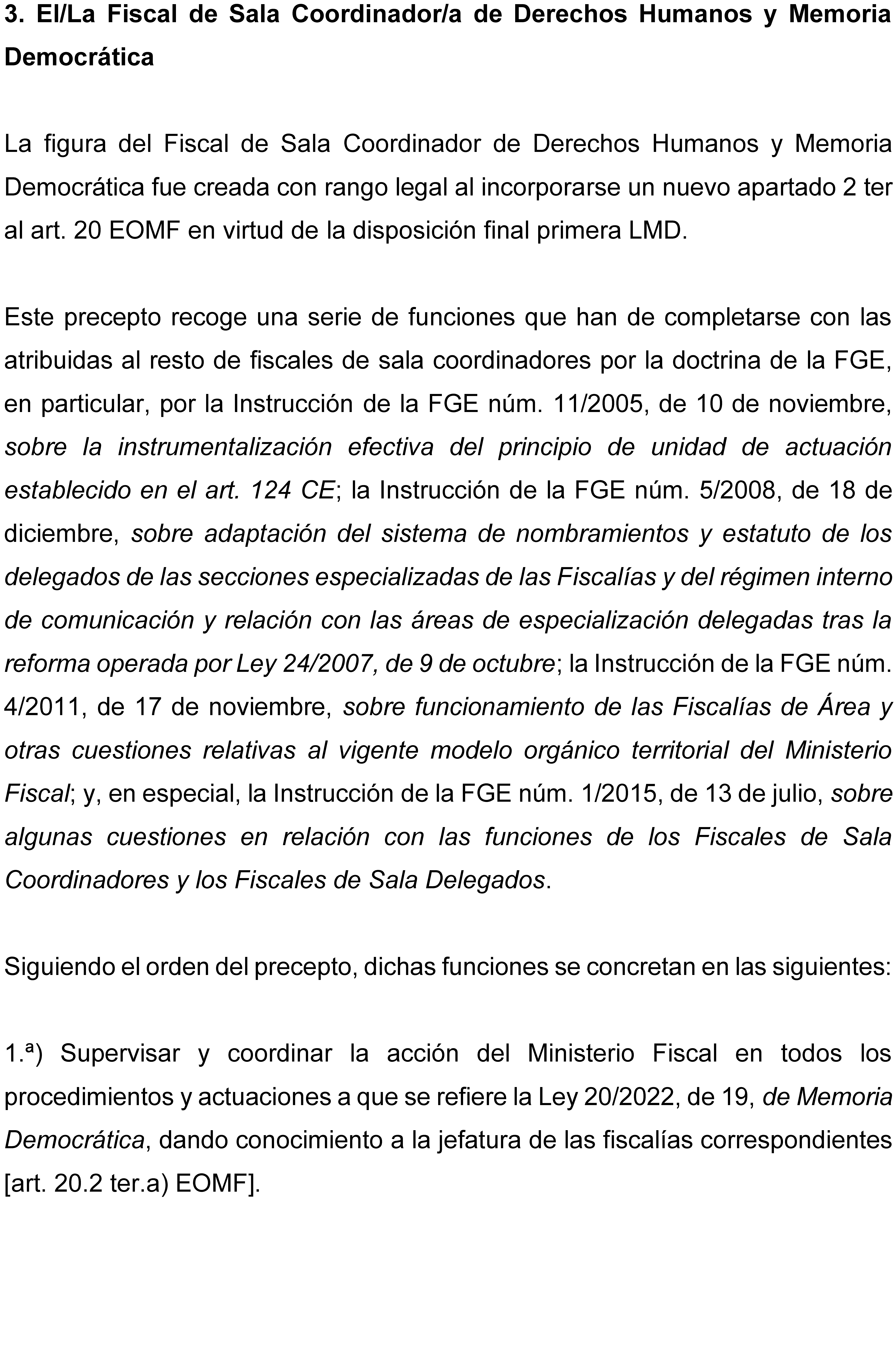 Instrucción 1/2025, de 26 de mayo