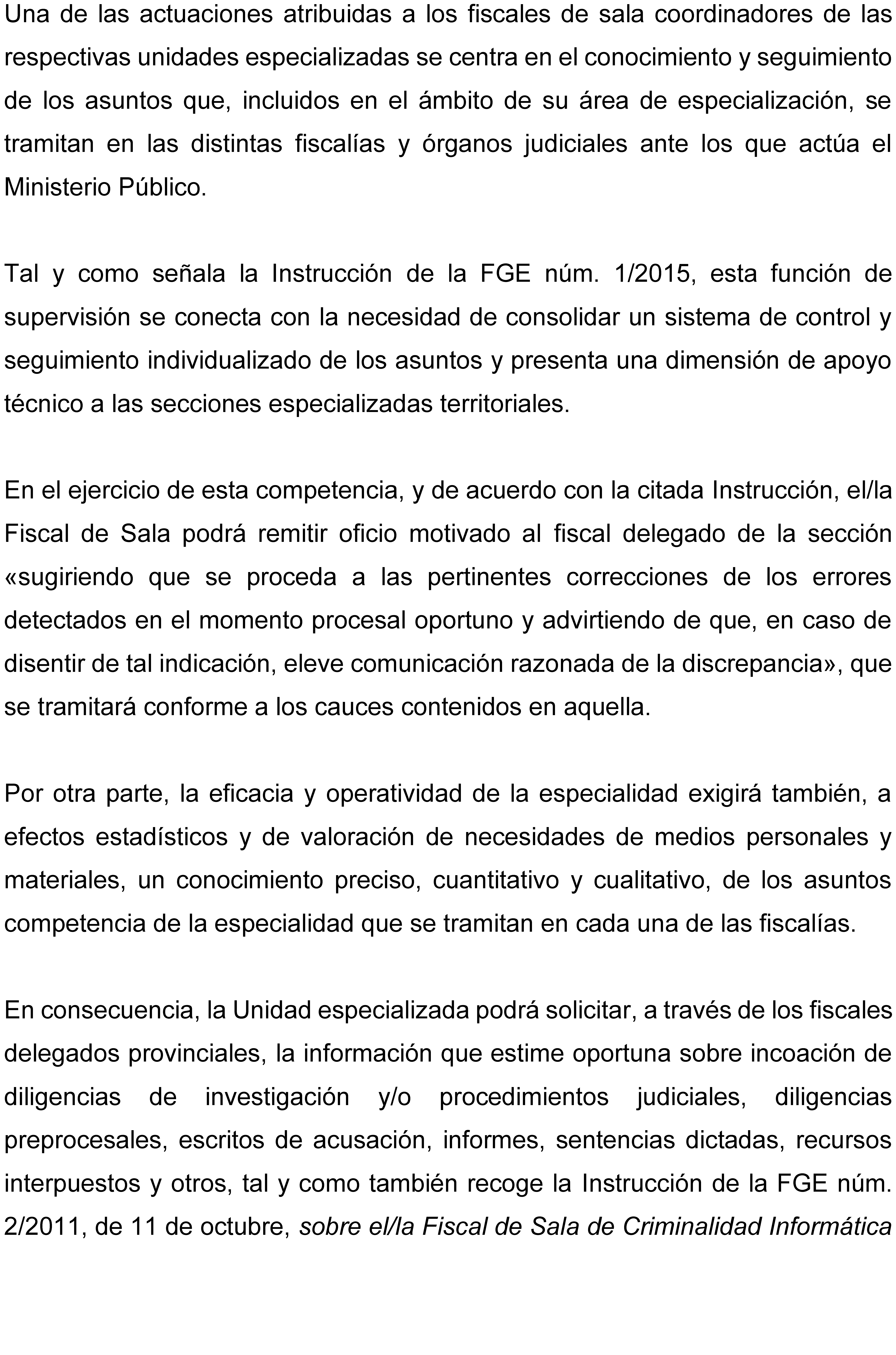 Instrucción 1/2025, de 26 de mayo