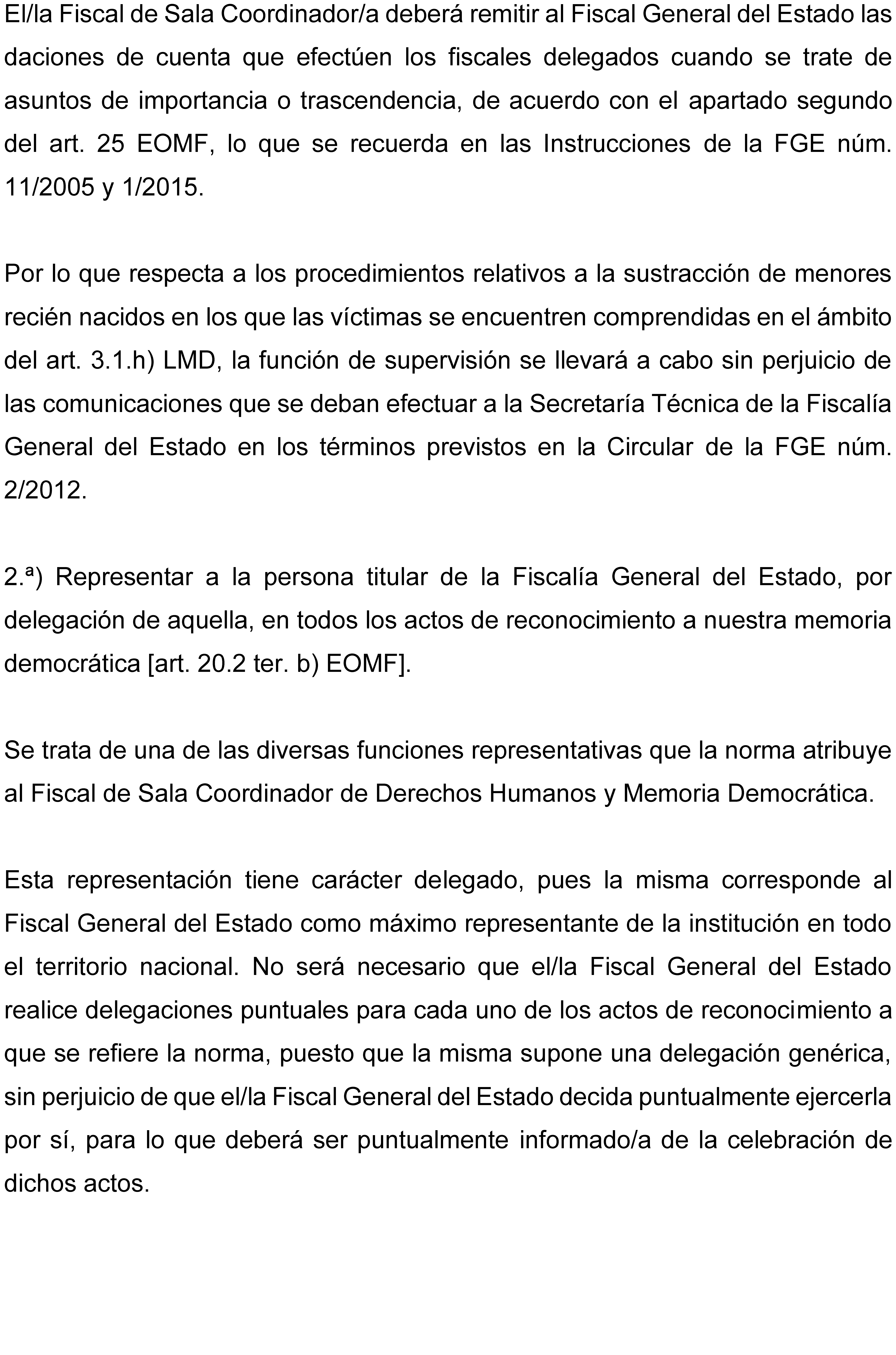 Instrucción 1/2025, de 26 de mayo
