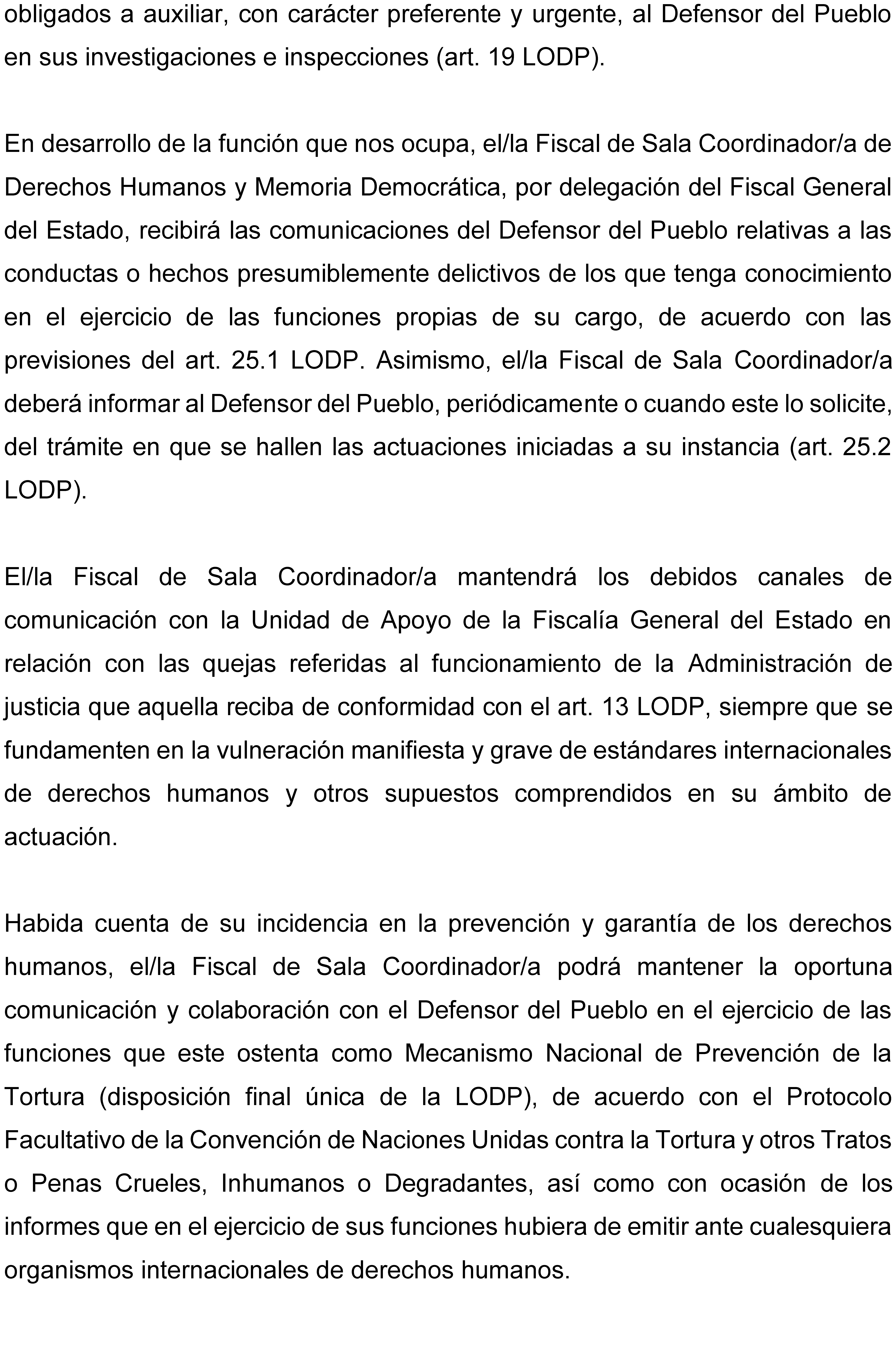 Instrucción 1/2025, de 26 de mayo
