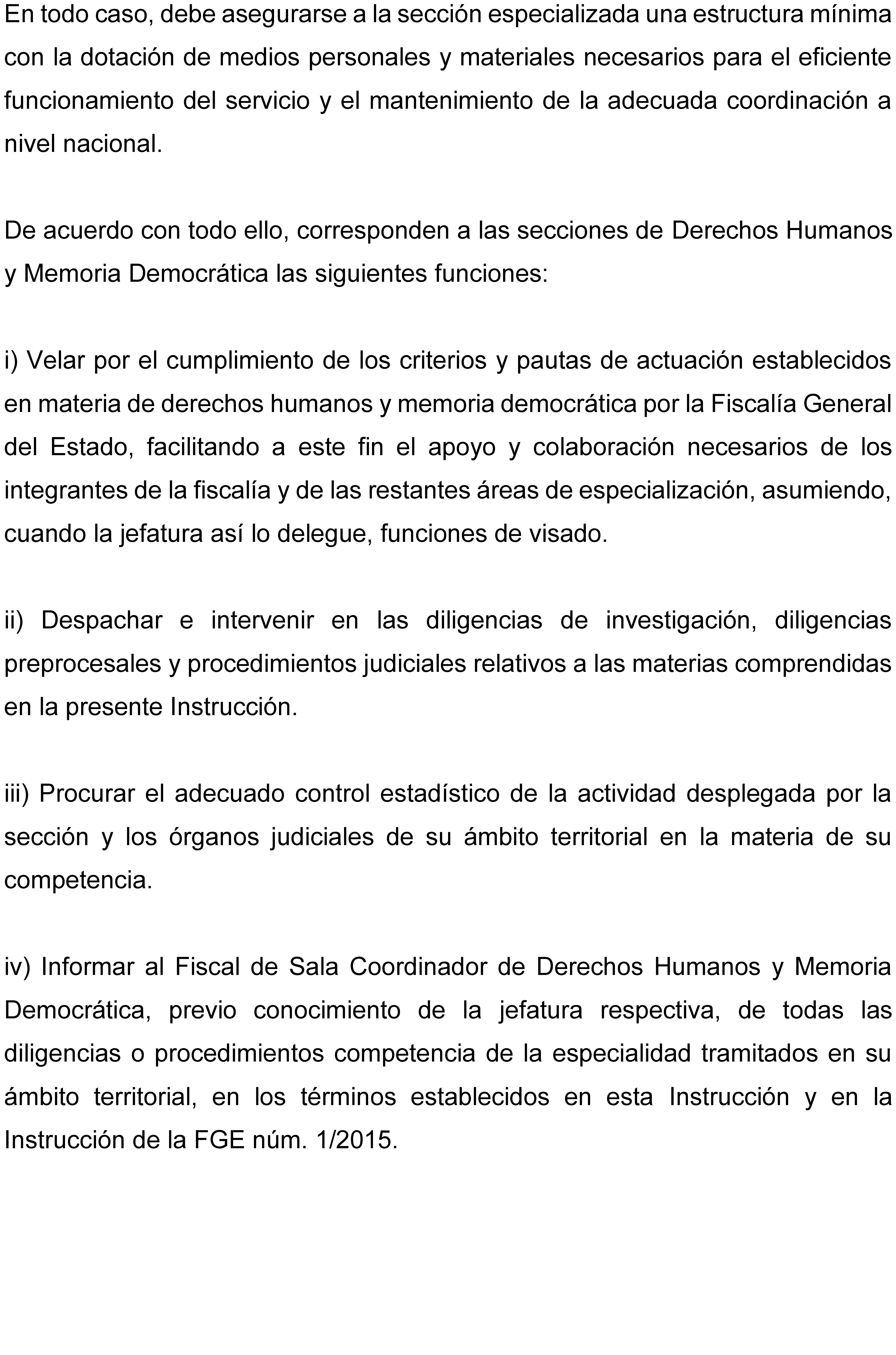 Instrucción 1/2025, de 26 de mayo