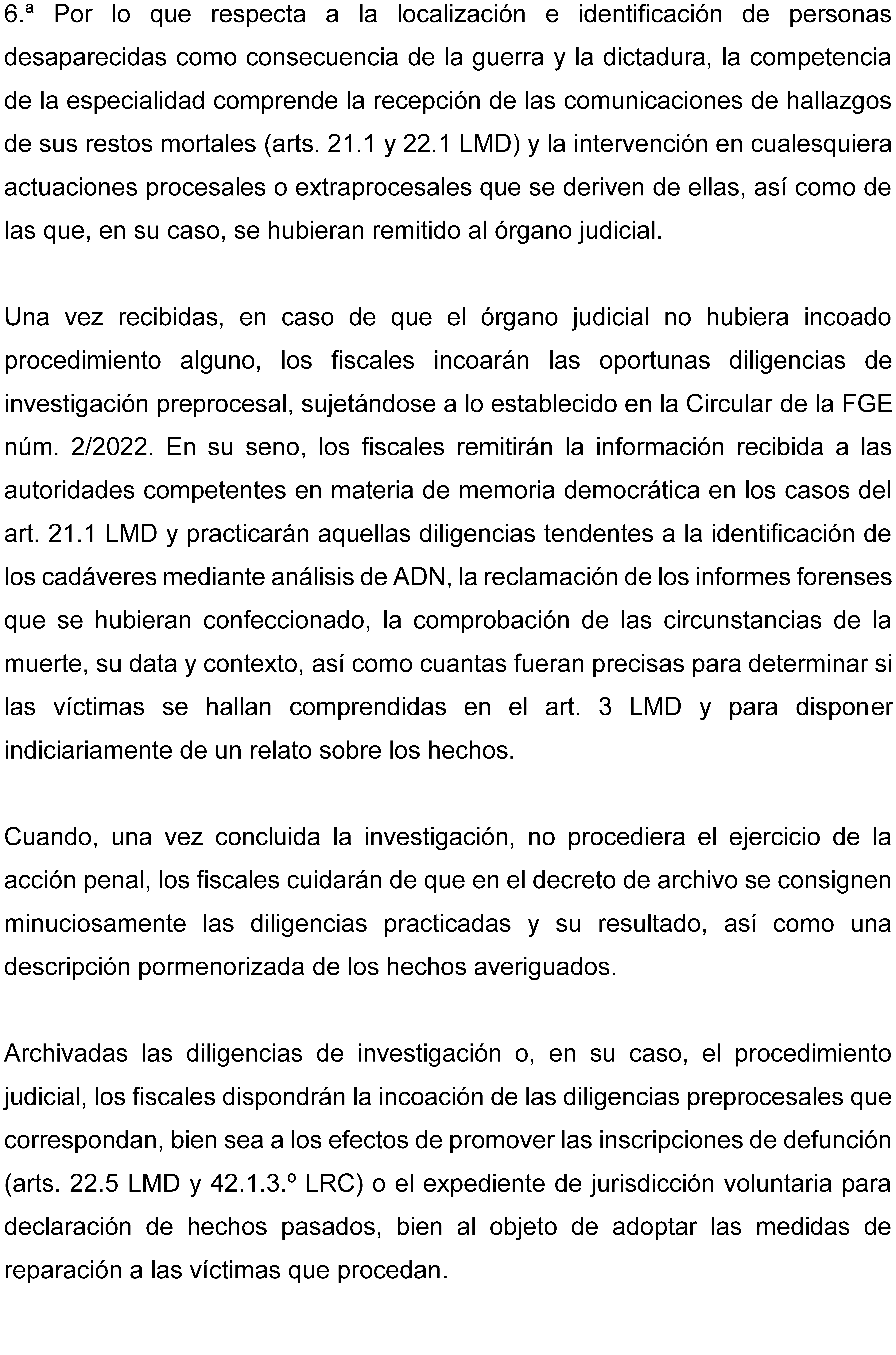 Instrucción 1/2025, de 26 de mayo