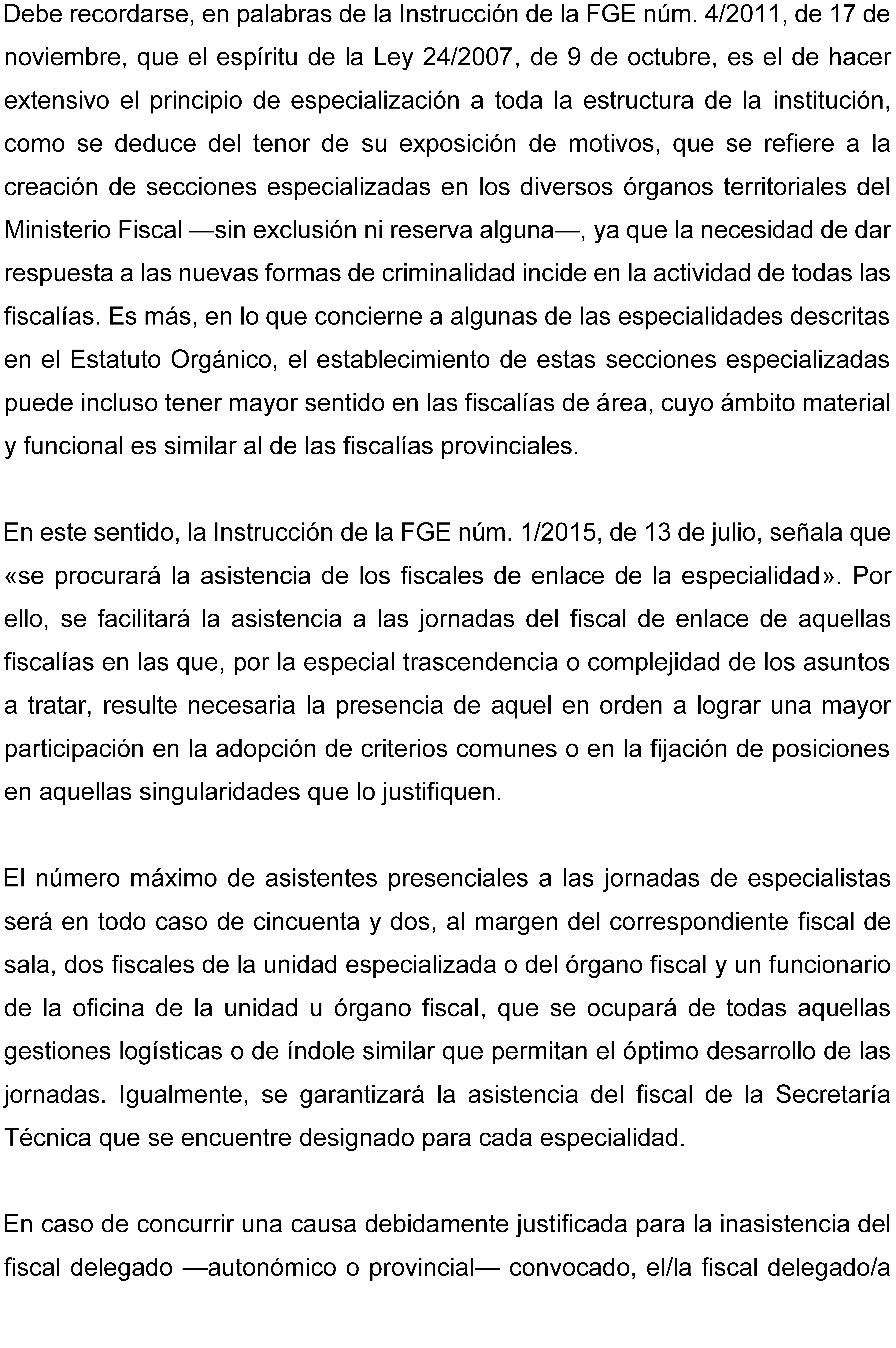 Instrucción 2/2025, de 15 de julio