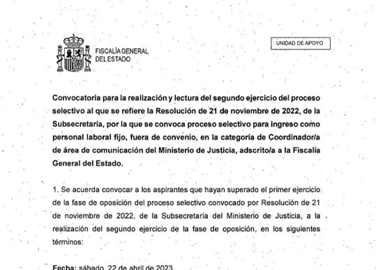imagen de la convocatoria